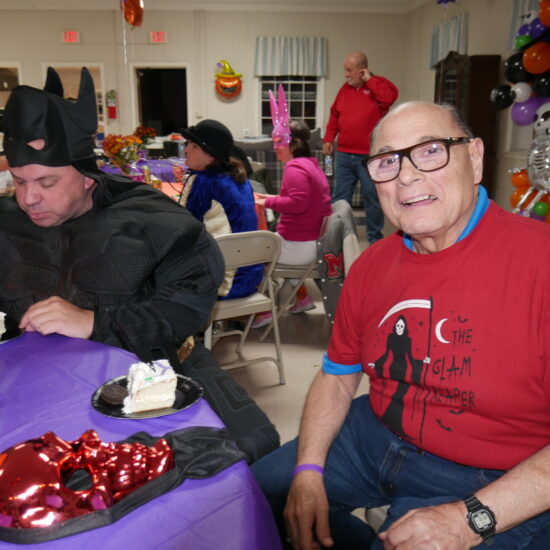 Gabriel Homes residents at the Boo Bash, a Halloween party.