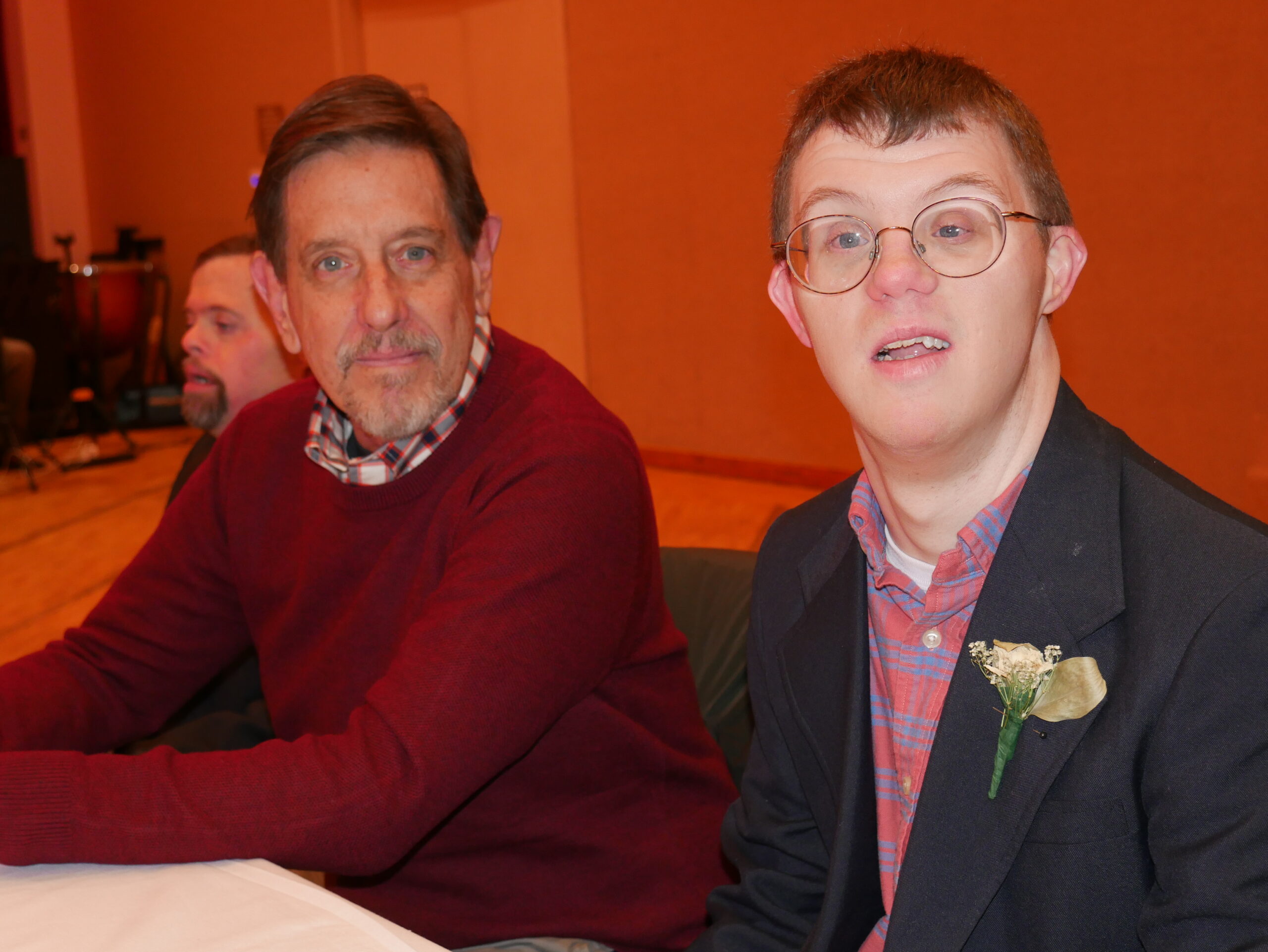 Gabriel Homes resident (right), like many adults with IDD, celebrating independence with their father (left).