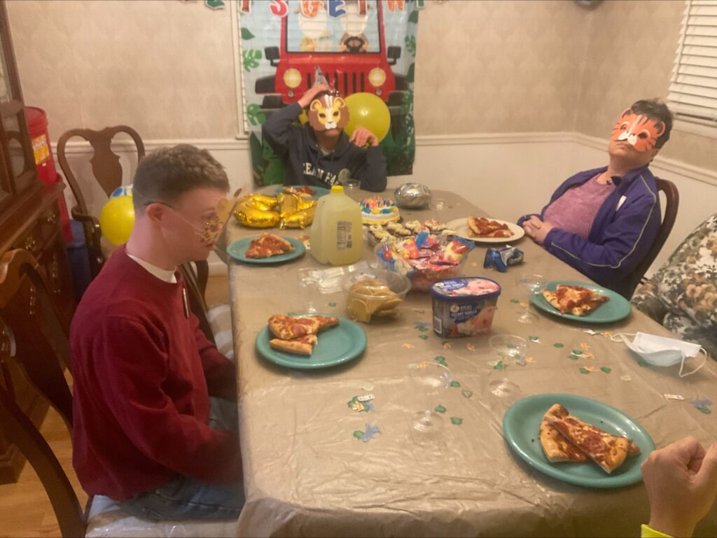 Gabriel Homes residents at birthday party.
