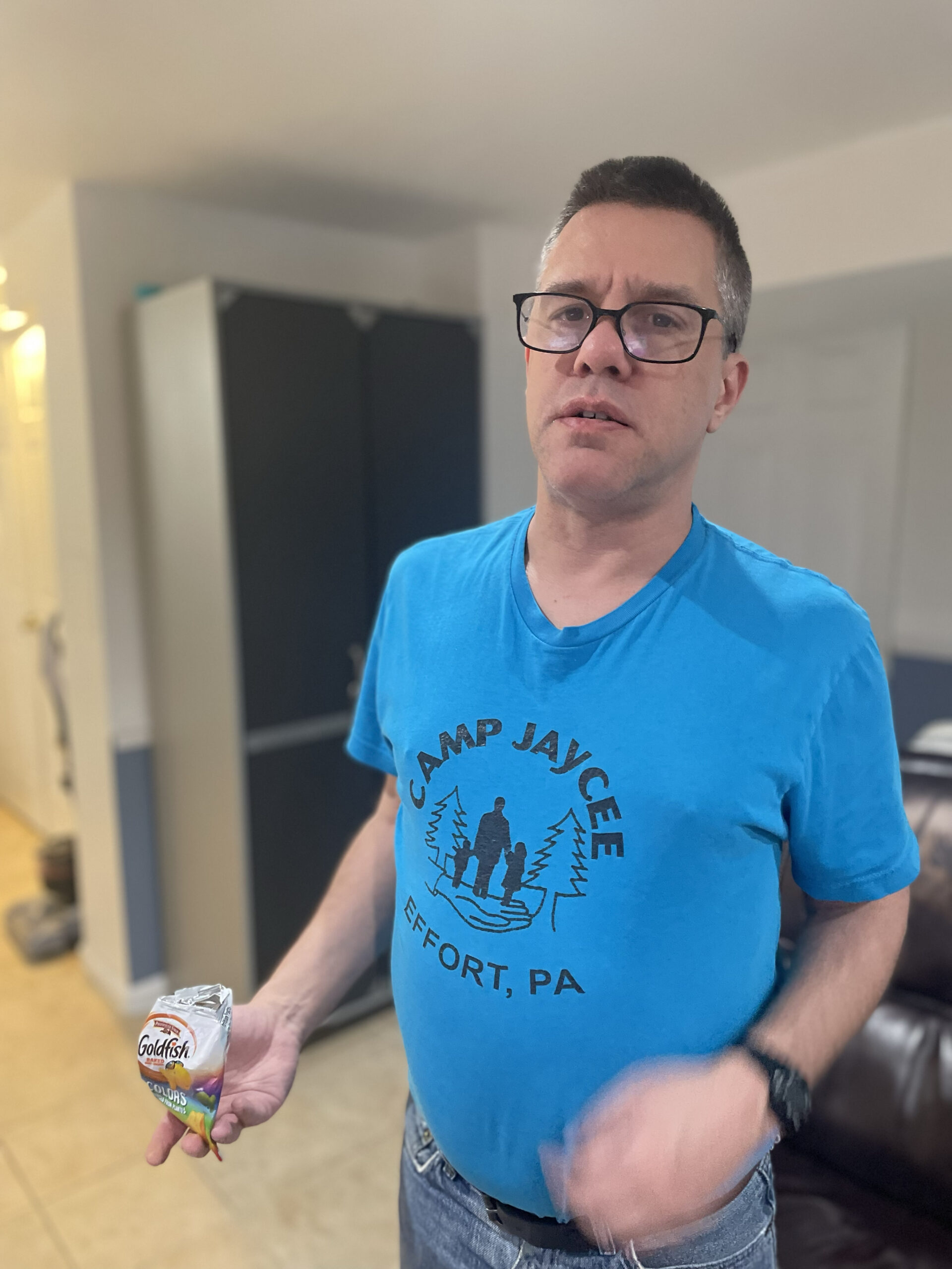 Gabriel Homes resident showing off his fresh spring style wit his Camp Jaycee shirt.