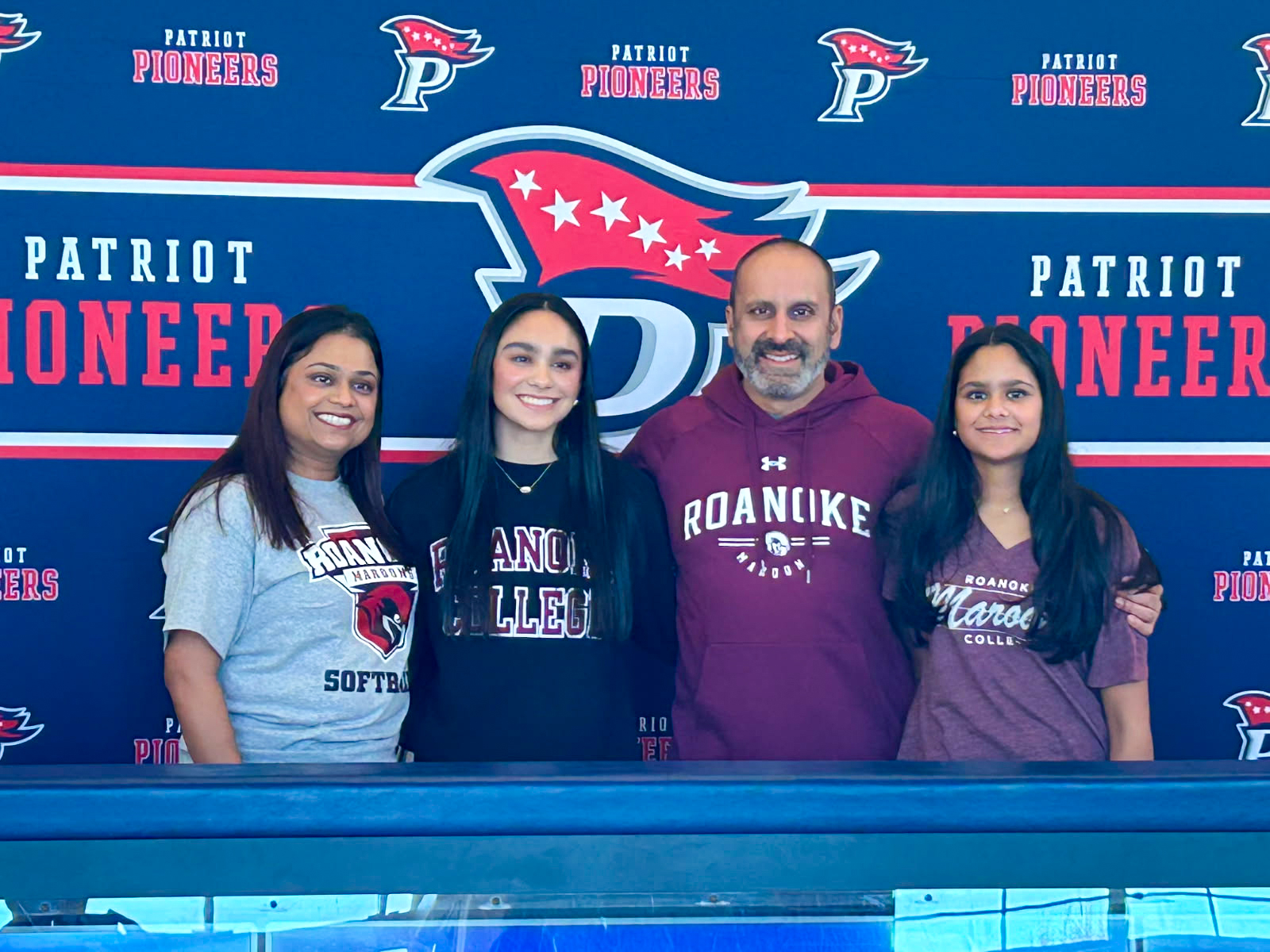 Gabriel Homes board member Shalini Kapur (left) with her family. Her experience sending her daughter (second to the left) to college is similar to adults with IDD who transition to independent living.