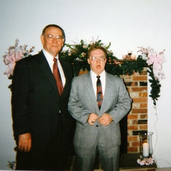 Gabriel Homes resident (right) with their dad (left).