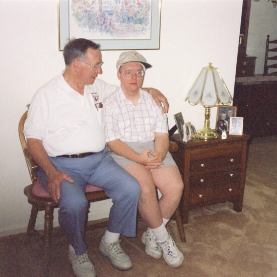 Gabriel Homes resident (right) with their dad (left).