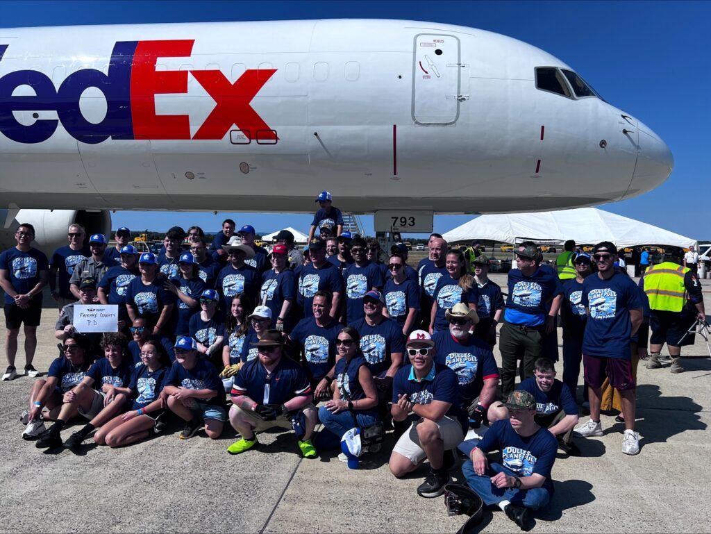 Gabriel Homes powerlifters at the 2025 Dulles Plane Pull.
