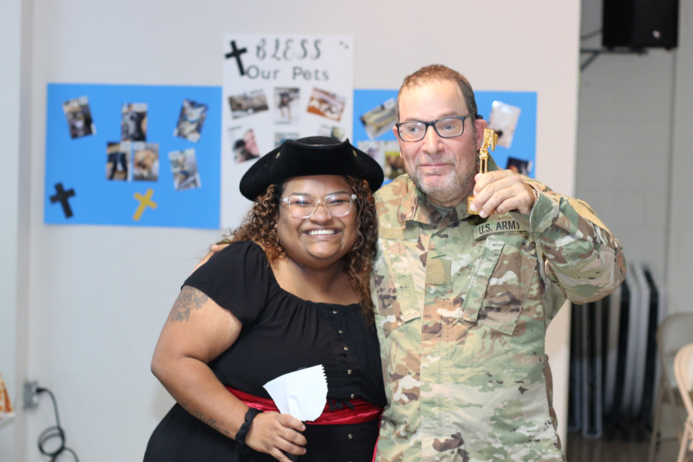 Gabriel Homes staff (left) and resident (right).