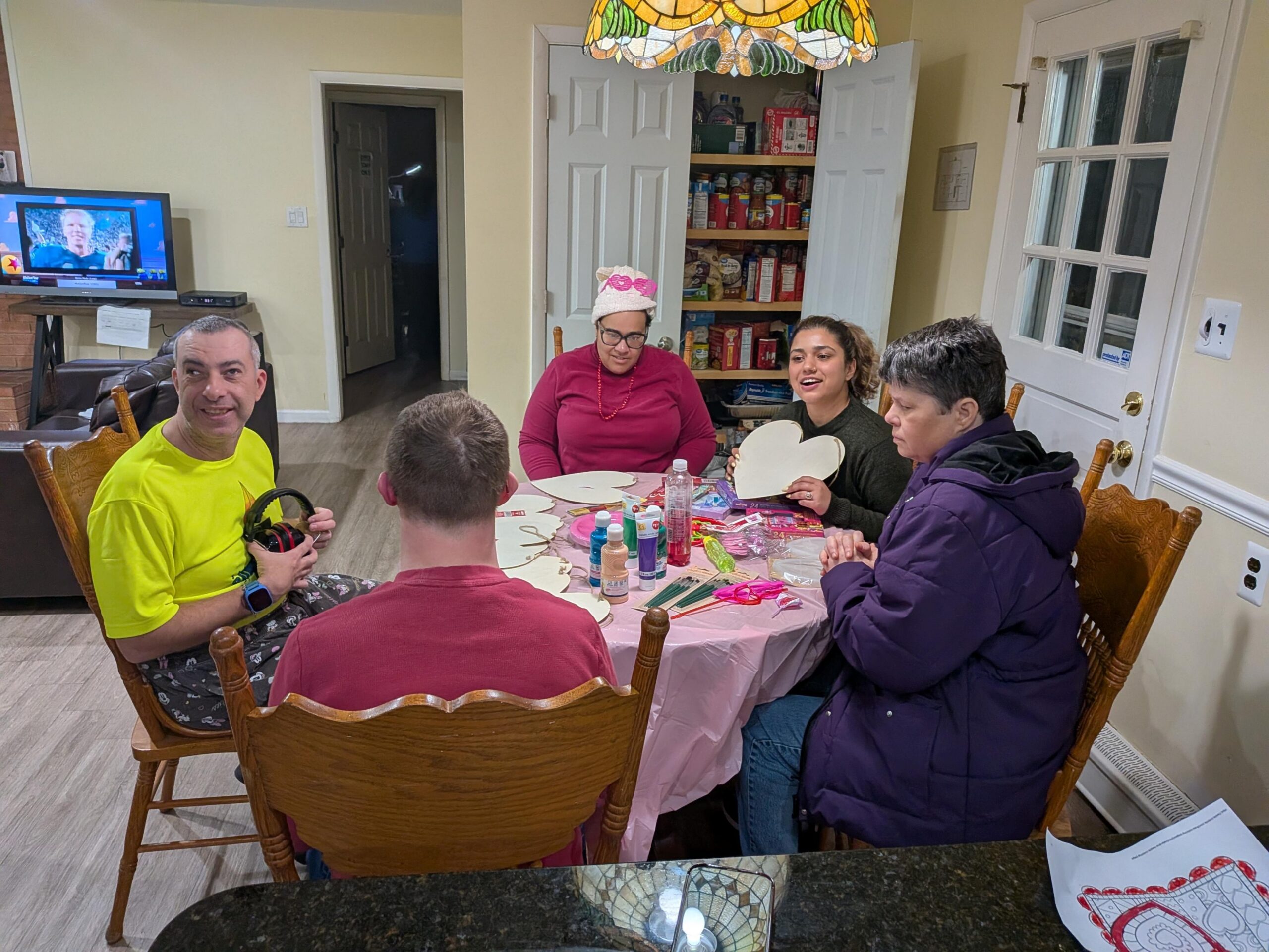 Gabriel Homes residents working on arts and crafts.