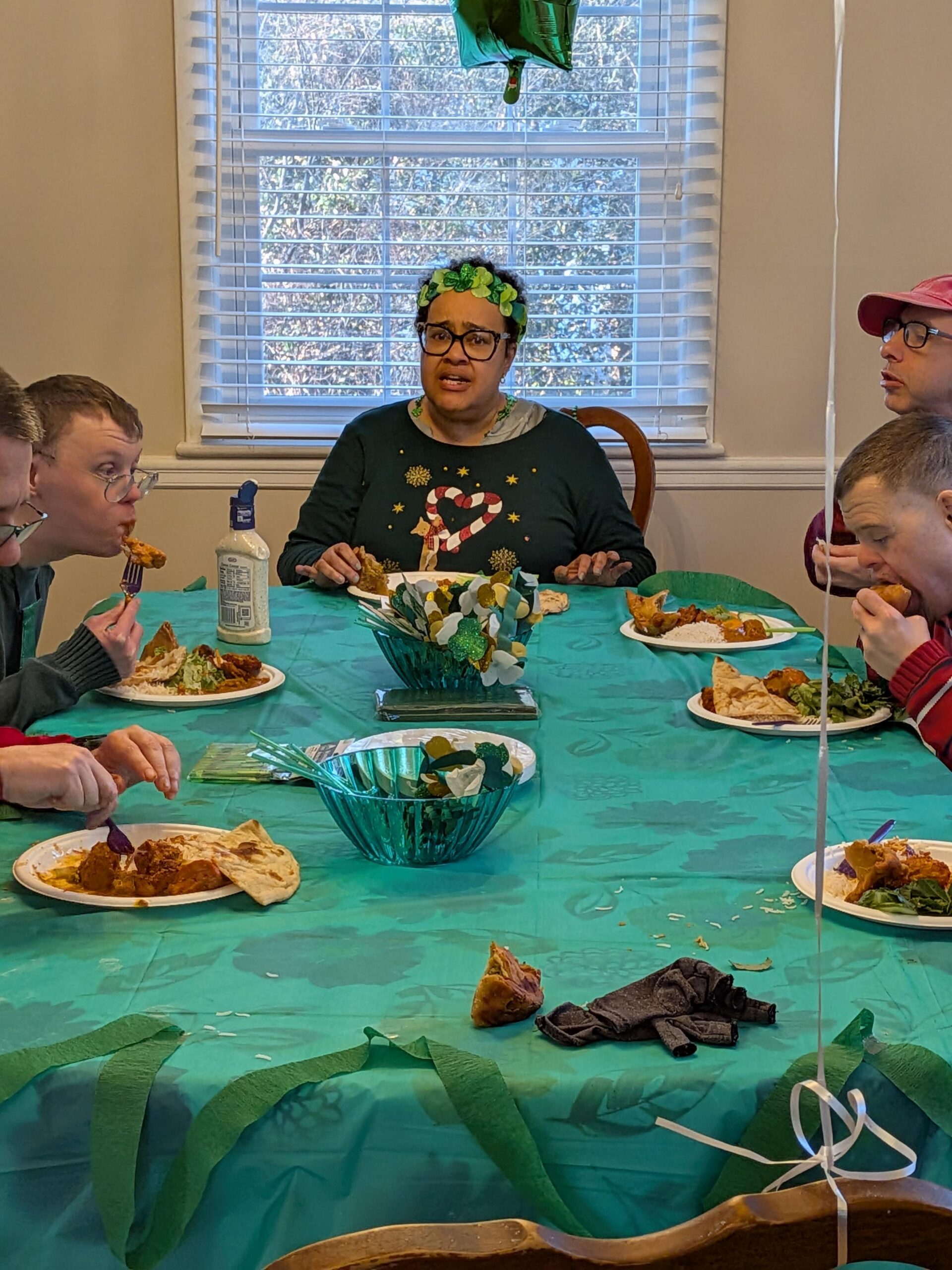 Gabriel Homes residents at a St. Patrick's Day party.
