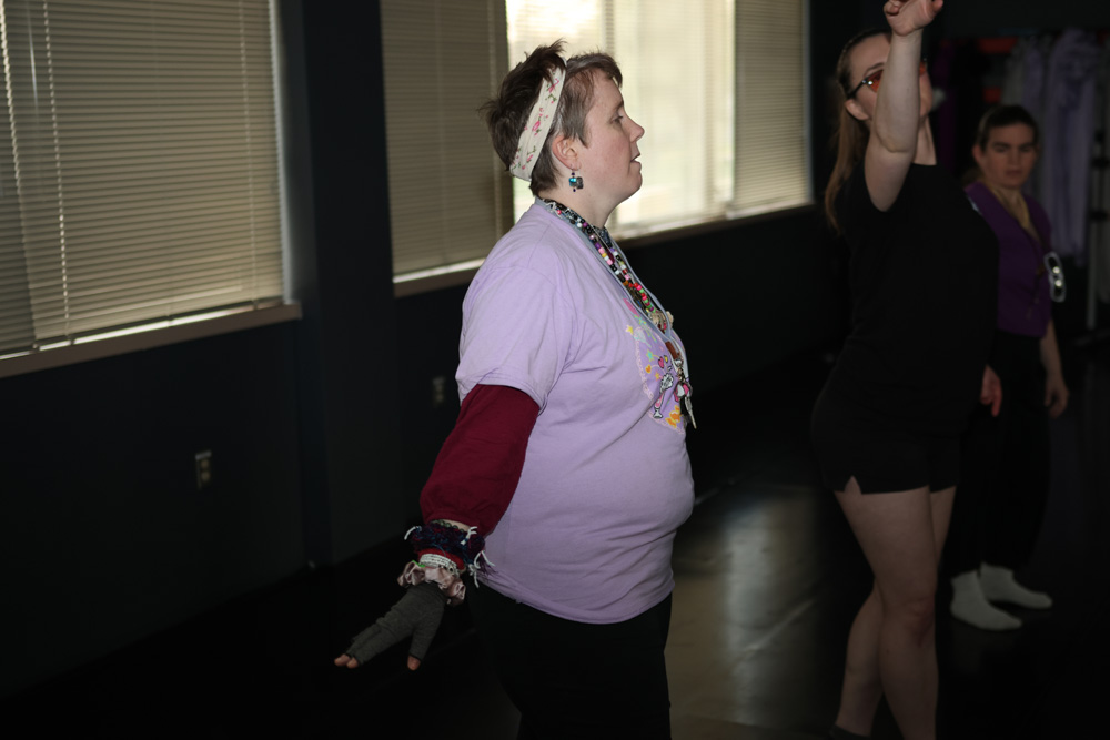 Gabriel Homes resident (front) participating in a dance course.