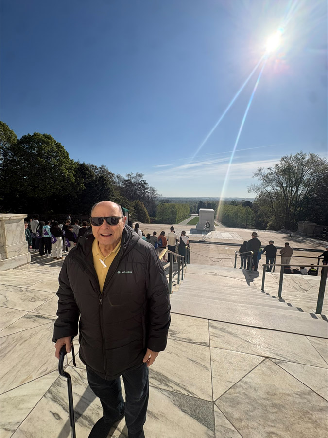 Photo for Stephen Honors His Father at Arlington National Cemetery