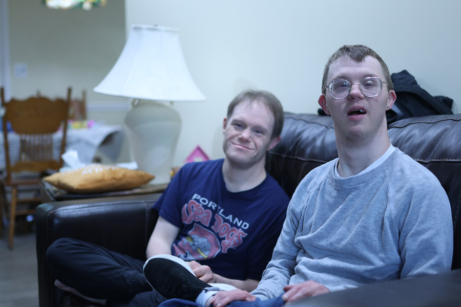 Gabriel Homes residents watching movies at home.