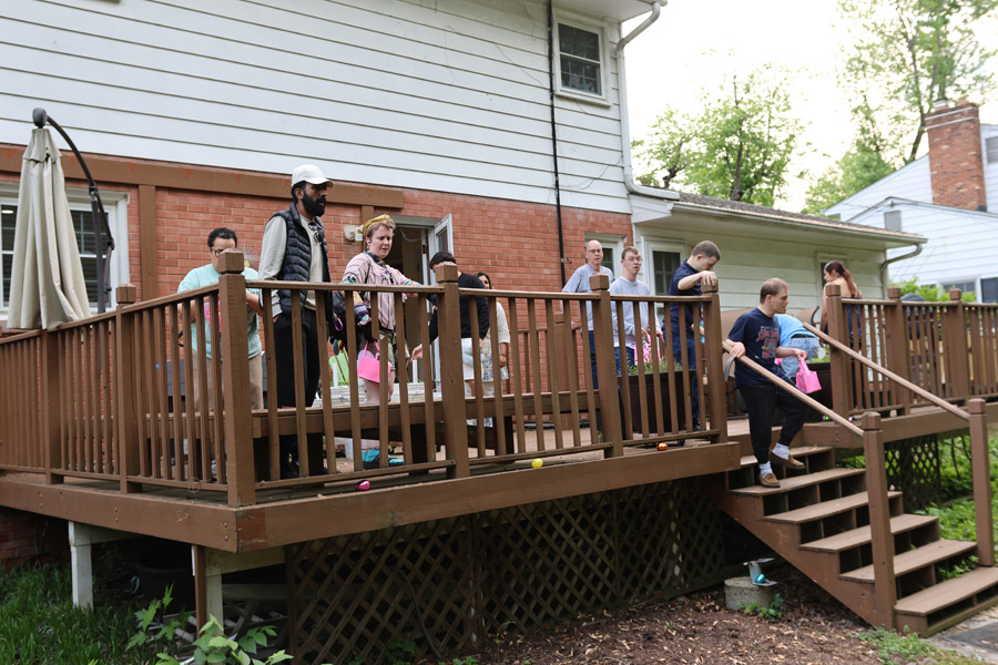 Gabriel Homes residents at a spring-themed party.