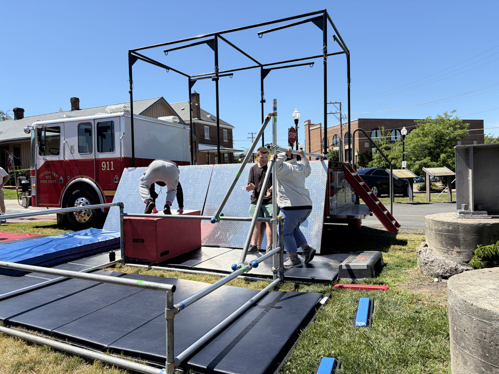 Gabriel Homes residents doing outdoor parkour activities at MindShift Gym