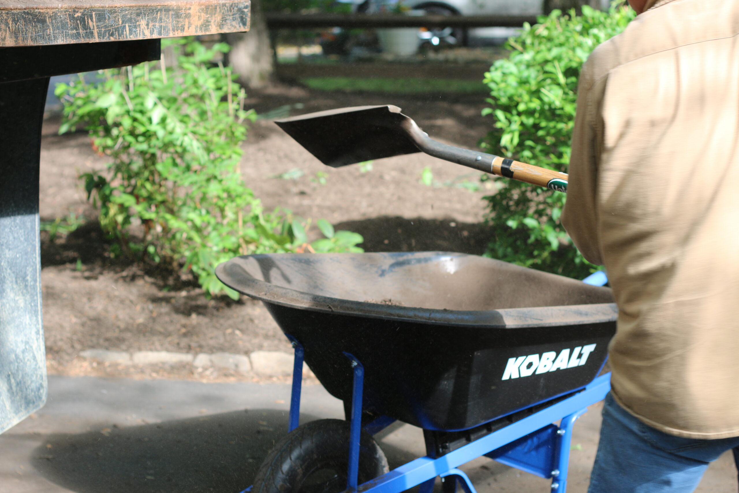 Wheelbarrow from construction.
