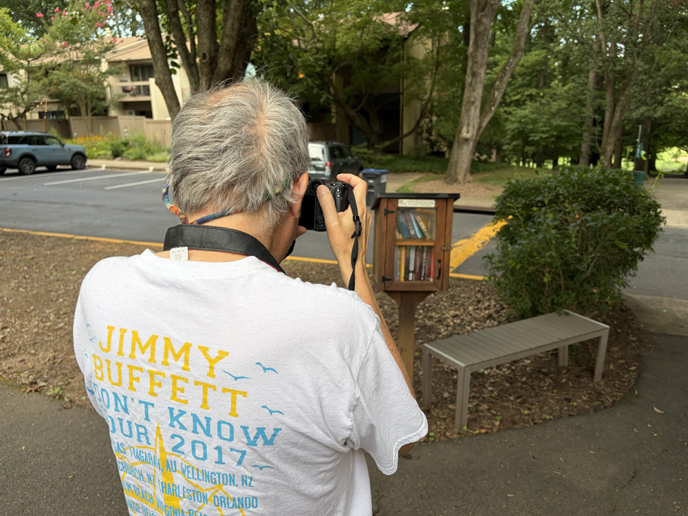 Gabriel Homes resident taking a photo.