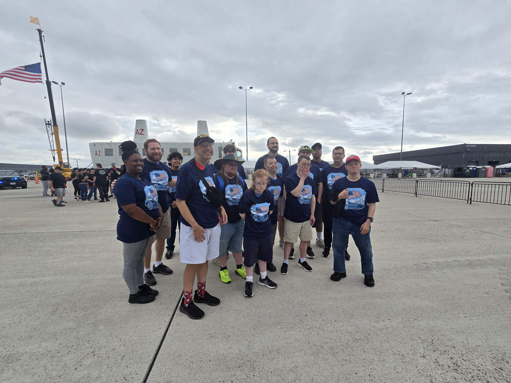 Gabriel Homes residents in Special Olympics powerlifting at the Dulles Day Plane Pull 2026.