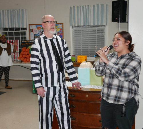 Gabriel Homes resident at the Boo Bash, a Halloween party.