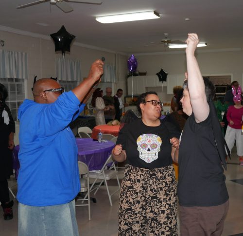 Gabriel Homes residents at the Boo Bash, a Halloween party.