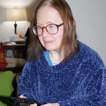 Gabriel Homes resident watching game shows.