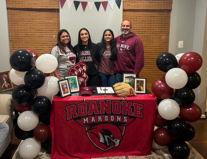 Gabriel Homes board member Shalini Kapur (left) with her family. Her experience sending her daughter (second to the left) to college is similar to adults with IDD who transition to independent living.