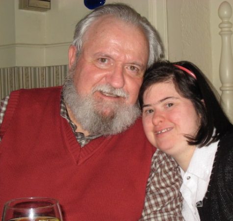 Gabriel Homes resident (right) with her dad (left).