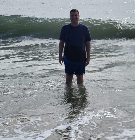 Gabriel Homes resident on the beach.