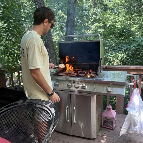 Gabriel Homes staff barbecuing.