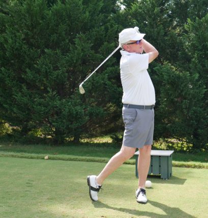 Golfer at the 30th Annual Gabriel Homes Golf Tournament.