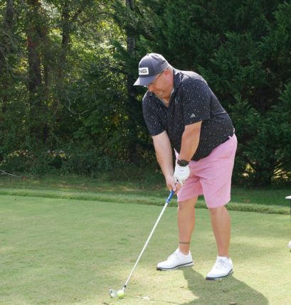 Golfer at the 30th Annual Gabriel Homes Golf Tournament.