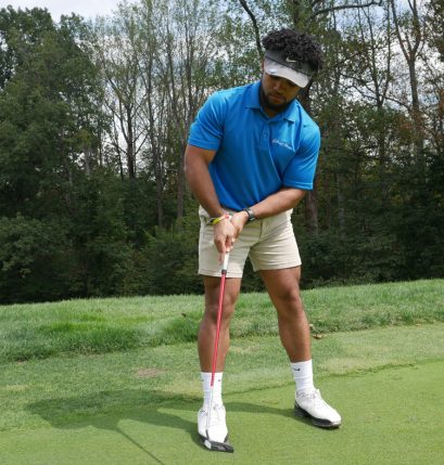 Golfer at the 30th Annual Gabriel Homes Golf Tournament.