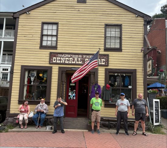 Gabriel Homes residents at the Harper's Ferry historical district. Visitors can catch sights of the Shenandoah and Potomac Rivers meeting.