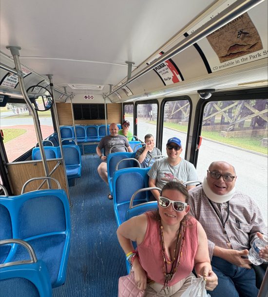 Gabriel Homes residents on the shuttle to Harper's Ferry historical district.