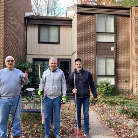 Brothers of Knights of Columbus volunteering at Gabriel Homes.