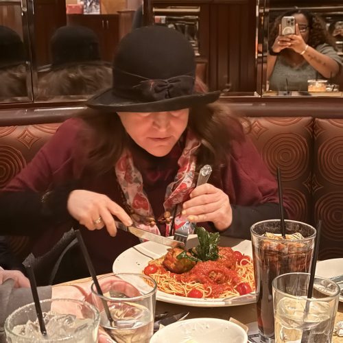 Gabriel Homes resident celebrating Galentine's Day at The Cheesecake Factory.