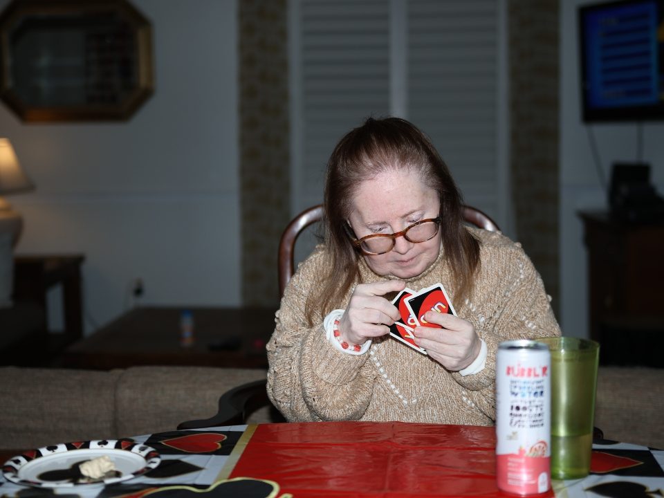 Gabriel Homes residents at game night.