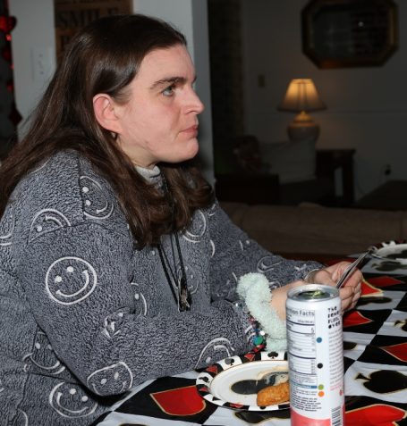 Gabriel Homes resident at game night.