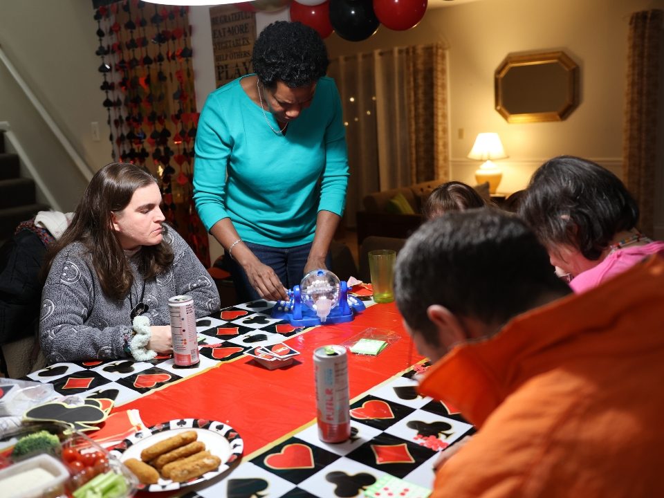 Gabriel Homes residents playing bingo.