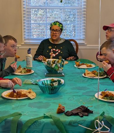 Gabriel Homes residents at a St. Patrick's Day party.