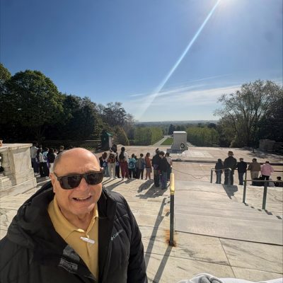 Gabriel Homes resident at Arlington National Cemetery. They spent much of the time there reflecting on memories with their father.