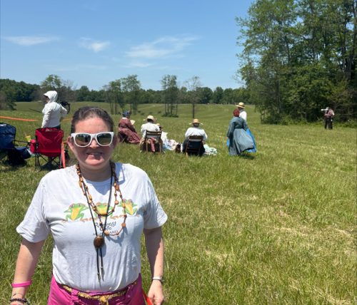 Gabriel Homes resident at a Civil War reenactment in Culpeper, Va.