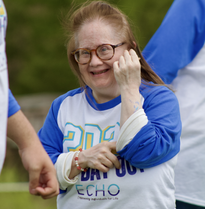 Gabriel Homes resident participating in a program at ECHO.