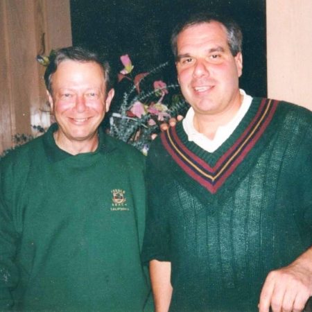 Monsignor Bob Cilinski (right), a faith leader in Northern Virginia, at the Gabriel Homes Golf Tournament.