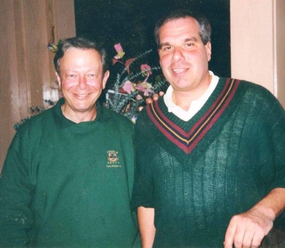 Monsignor Bob Cilinski (right), a faith leader in Northern Virginia, at the Gabriel Homes Golf Tournament.