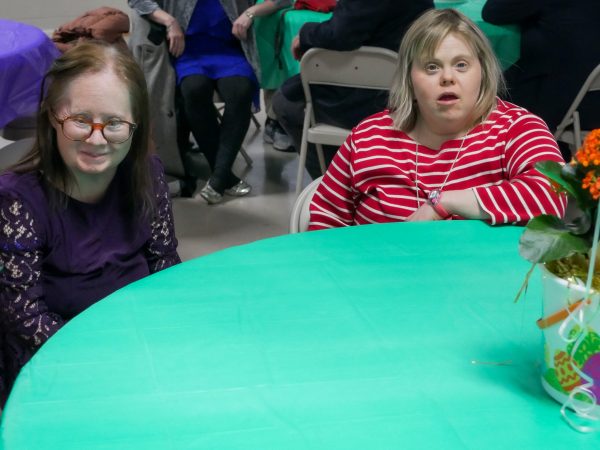 Two Gabriel Homes residents at the spring fling.