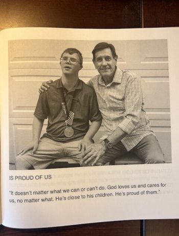 Gabriel Homes resident (left) and his father (right).