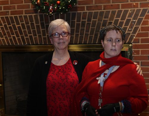 Gabriel Homes resident (right) with their parent (left).