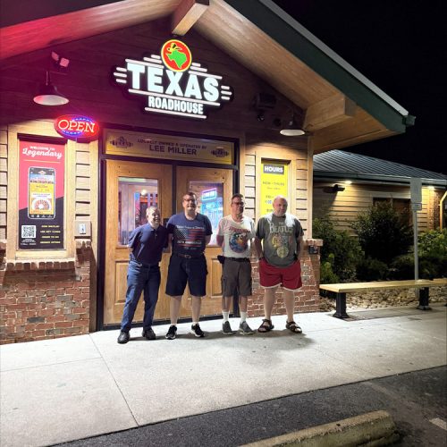 Gabriel Homes residents at a Texas Steakhouse.