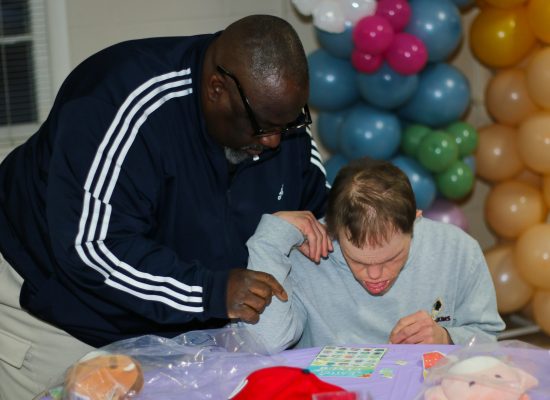 Gabriel Homes resident (right) and staff (left) at the Spring Fling. Gabriel Homes resident (right) and staff (left) at the Spring Fling.