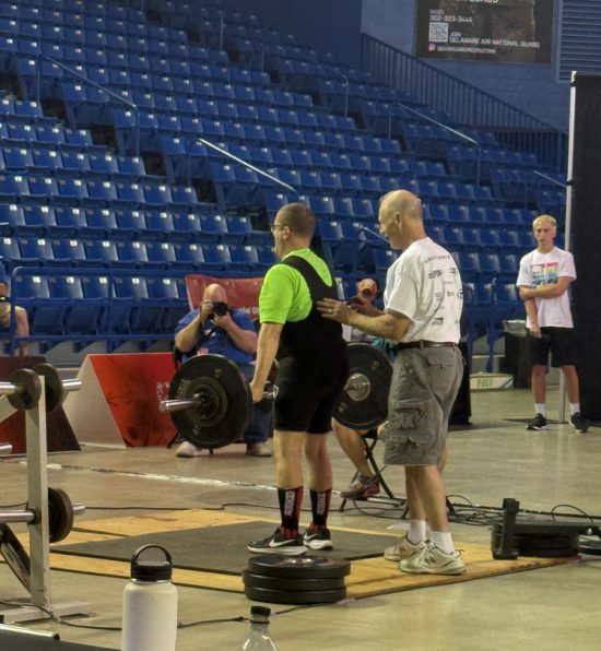 Gabriel Homes resident competing in Special Olympics powerlifting.