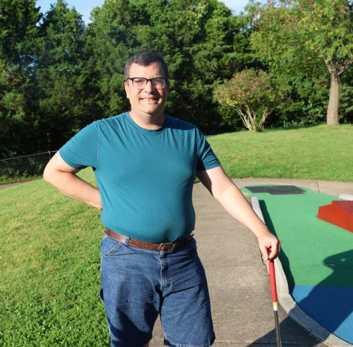 Gabriel Homes resident at a golf course.