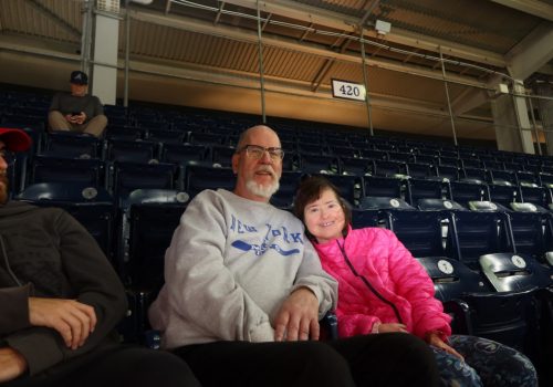 Gabriel Homes residents seated at Nationals Park.